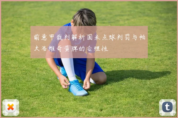 前意甲裁判解析国米点球判罚与帕夫洛维奇黄牌的合理性
